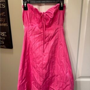Lelis Pink Strapless Dress, never worn, size medium
